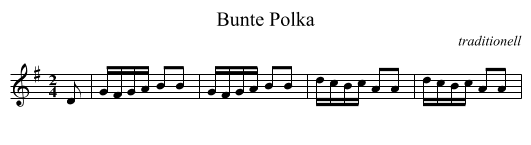 Bunte Polka - staff notation