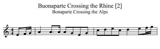 Buonaparte Crossing the Rhine [2] - staff notation