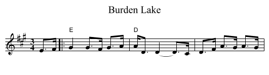 Burden Lake - staff notation