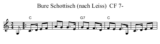 Bure Schottisch (nach Leiss)  CF 7- - staff notation