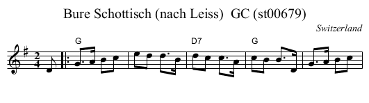 Bure Schottisch (nach Leiss)  GC (st00679) - staff notation