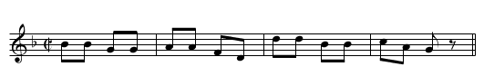 Burgundian Branle - staff notation
