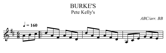 BURKE'S - staff notation
