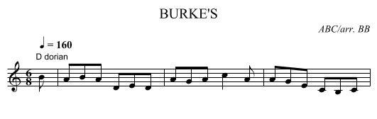 BURKE'S - staff notation