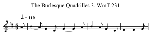 Burlesque Quadrilles 3. WmT.231, The - staff notation