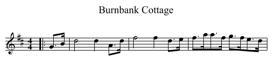 Burnbank Cottage - staff notation