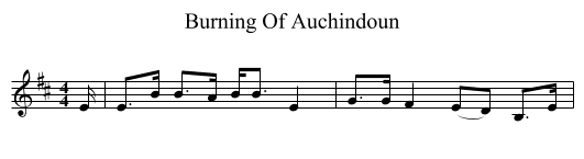 Burning Of Auchindoun - staff notation