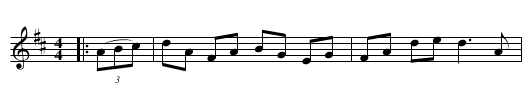 Burns' Irish Hornpipe - staff notation