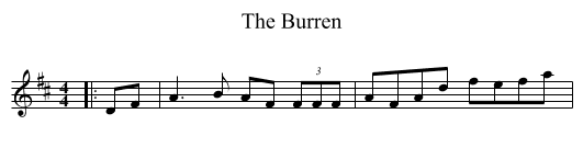 Burren, The  - staff notation