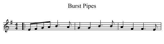 Burst Pipes - staff notation