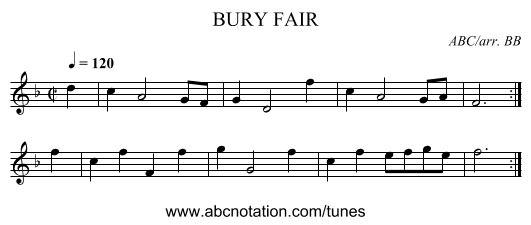BURY FAIR - staff notation