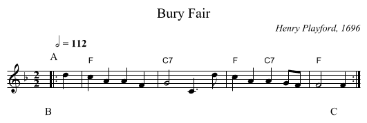 Bury Fair - staff notation