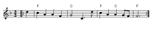 Bury Fair - staff notation