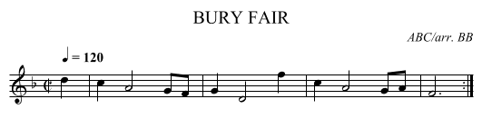 BURY FAIR - staff notation