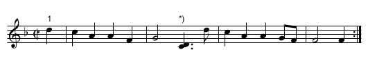 Bury Fair - staff notation