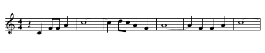 Bury Me Not on the Lone Prairie - staff notation