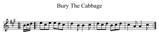 Bury The Cabbage - staff notation