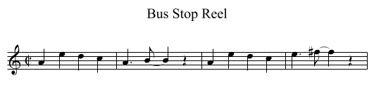 Bus Stop Reel - staff notation