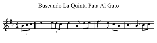 Buscando La Quinta Pata Al Gato - staff notation