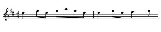 Bush Below da Gairden, Da - staff notation