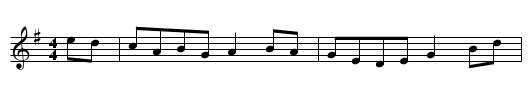 Bush Hornpipe - staff notation