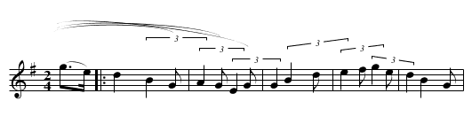 Bush in Bloom, The - staff notation