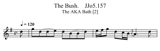 Bush.    JJo5.157, The - staff notation
