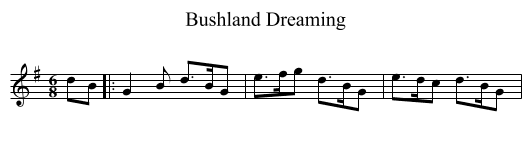Bushland Dreaming - staff notation