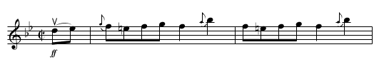BUSHWICK HORNPIPE - staff notation