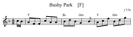 Bushy Park    [F] - staff notation