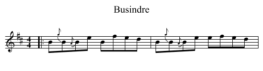 Busindre - staff notation