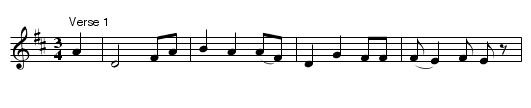 Busk, Busk, Bonnie Lassie - staff notation