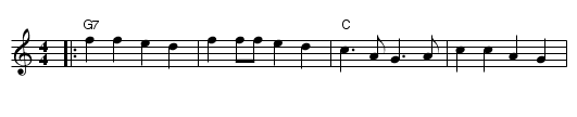 Busker Brag - staff notation