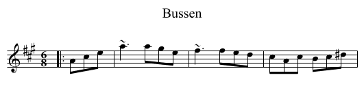 Bussen - staff notation