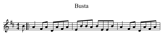Busta - staff notation