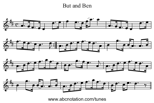 But and Ben - staff notation