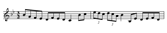 Butchers Hornpipe. JB.12 - staff notation