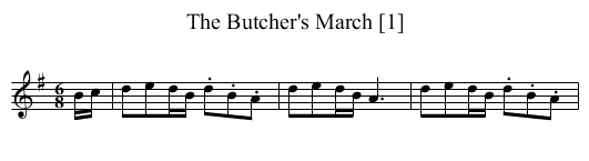 Butcher's March [1], The - staff notation