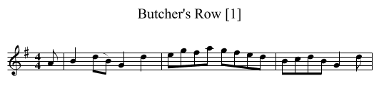 Butcher's Row [1] - staff notation