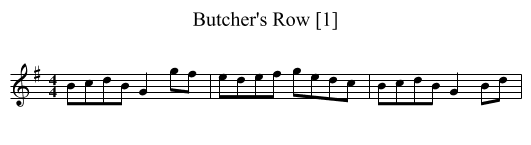 Butcher's Row [1] - staff notation