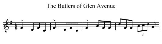 Butlers of Glen Avenue, The - staff notation