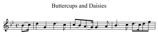 Buttercups and Daisies - staff notation