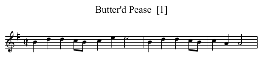 Butter'd Pease  [1] - staff notation