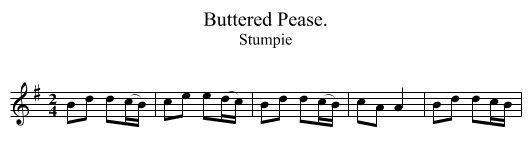 Buttered Pease. - staff notation