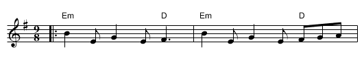 Butterfly (Slip Jig), The - staff notation