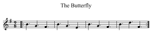 Butterfly, The  - staff notation