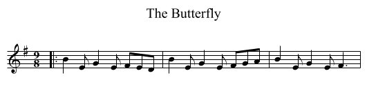 Butterfly, The  - staff notation