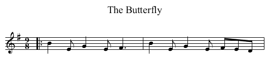 Butterfly, The - staff notation