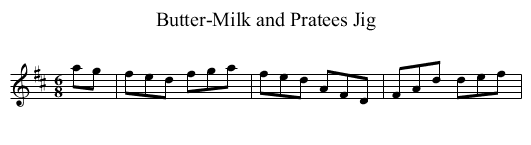 Butter-Milk and Pratees Jig - staff notation