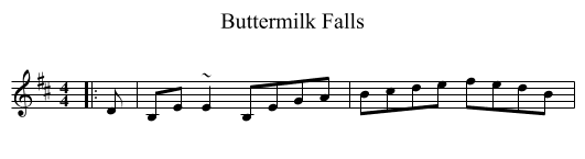 Buttermilk Falls - staff notation